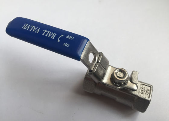 1/4 "บอลวาล์วเหล็กกล้าไร้สนิม 316 BSP Female Thread ความดัน 6.3Mpa / 1000PSI
